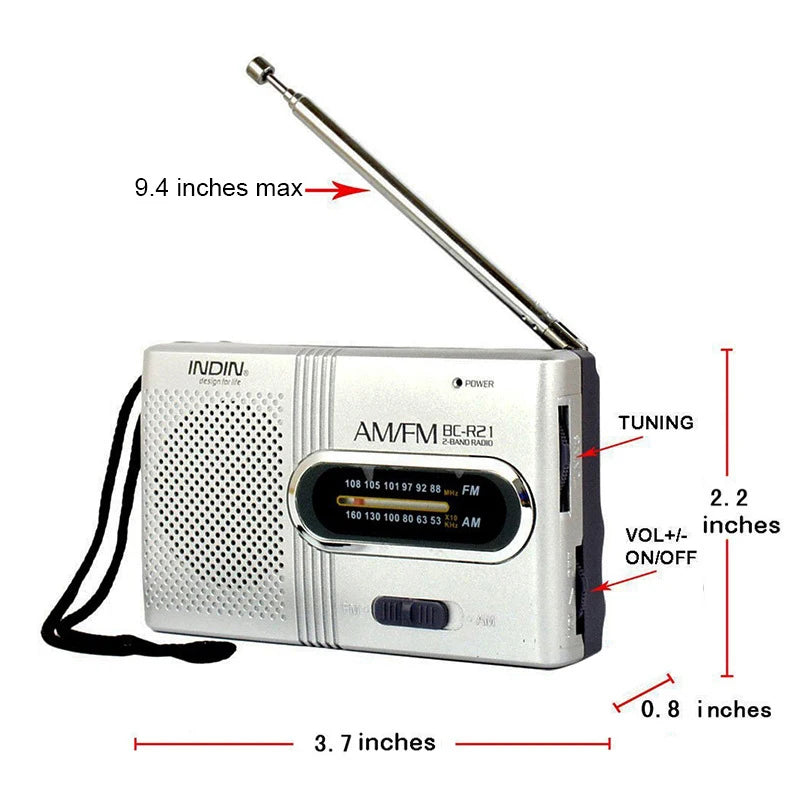 Portable Radio Dual Band AM FM Stereo